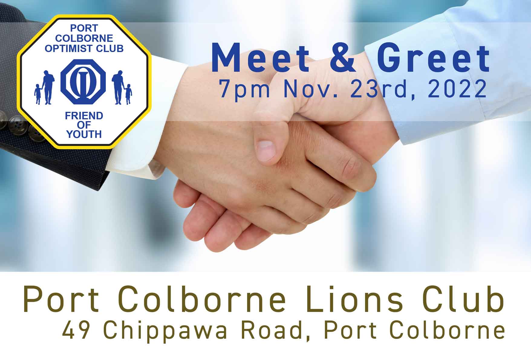 Port Colborne Optimist Club Membership Drive 2022