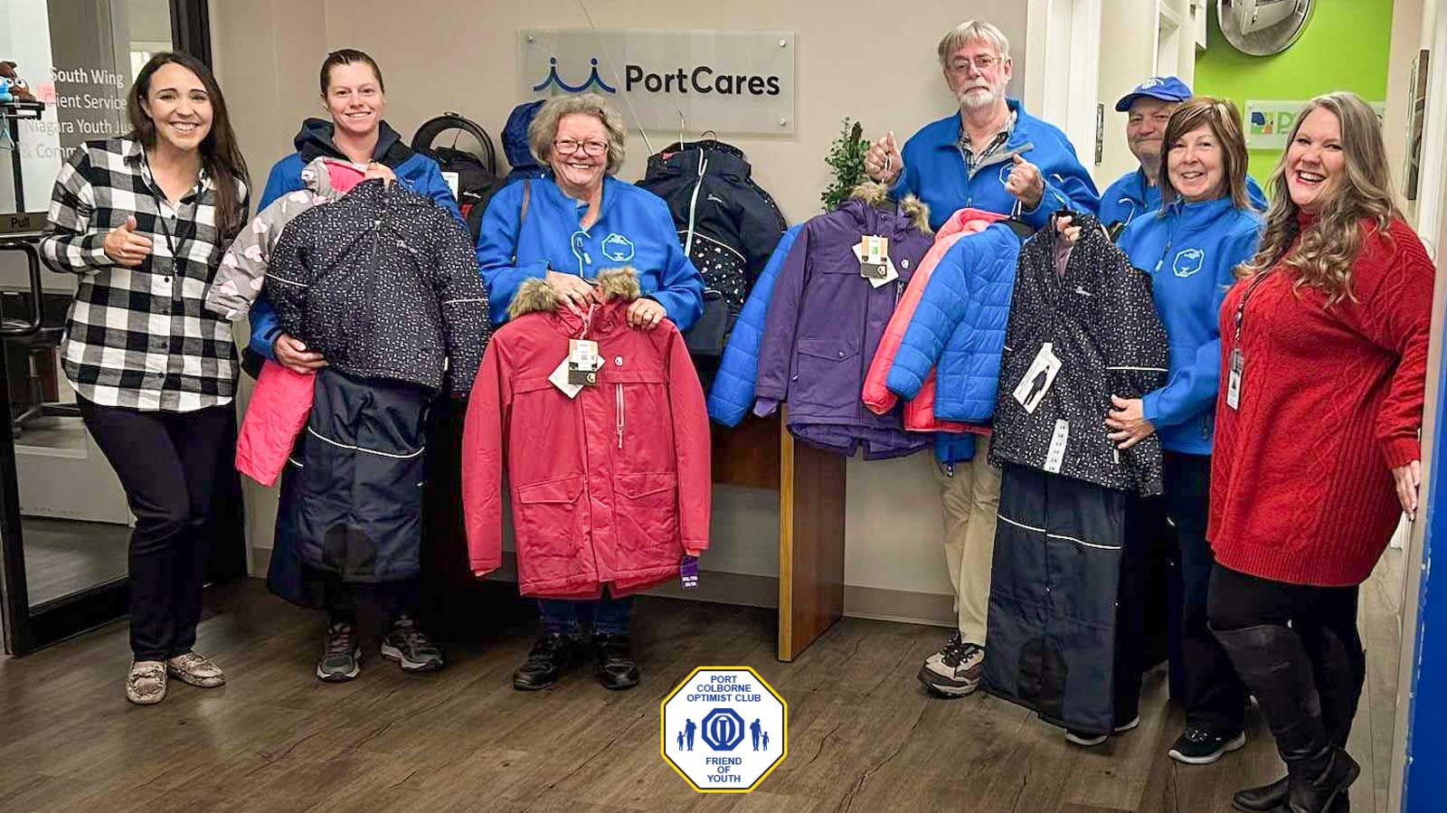 Coats For Kids 2023 - Port Colborne Optimist Club donates to Port Cares